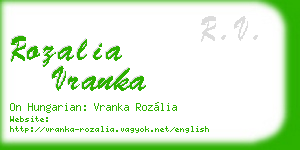 rozalia vranka business card